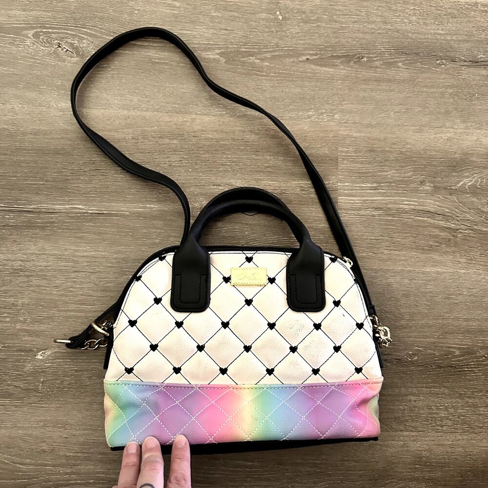 LuvBetsey Betsey Johnson Handbag Purse Hearts Mermaid Rainbow